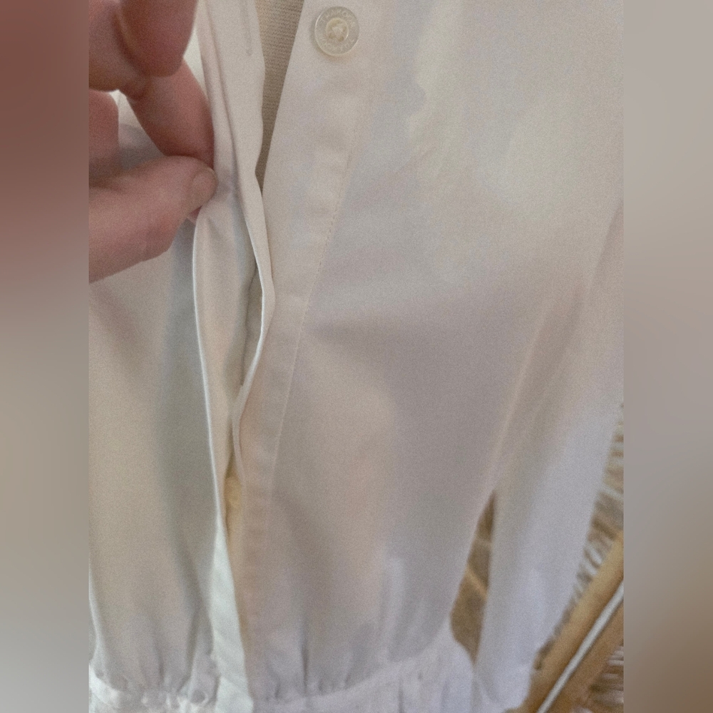 **Hold**Thakoon Button Down Shirt Dress Eyelet Flare Size 4 - Picture 7 of 10